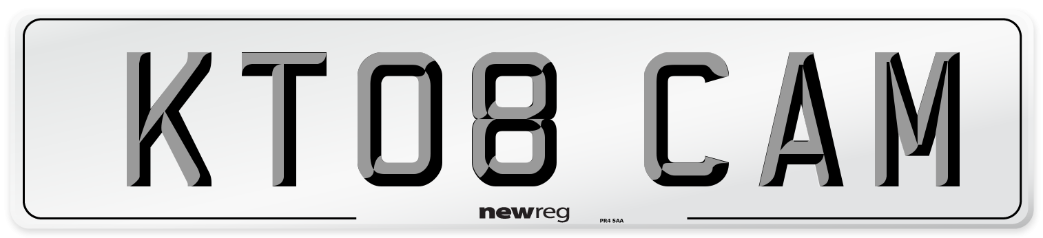 KT08 CAM Number Plate from New Reg